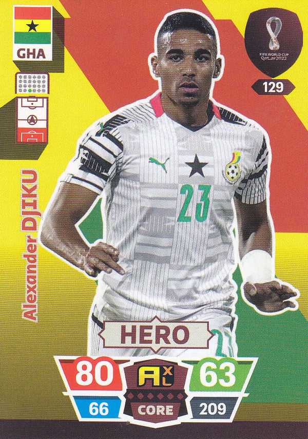 Alexander Djiku / Ghana / Panini WM 2022 / Basis Karte / Nr.129