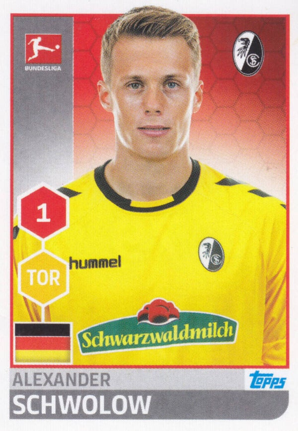 Alexander Schwolow / SC Freiburg / Topps Bundesliga 2017 / Basis Bild / Nr. 79