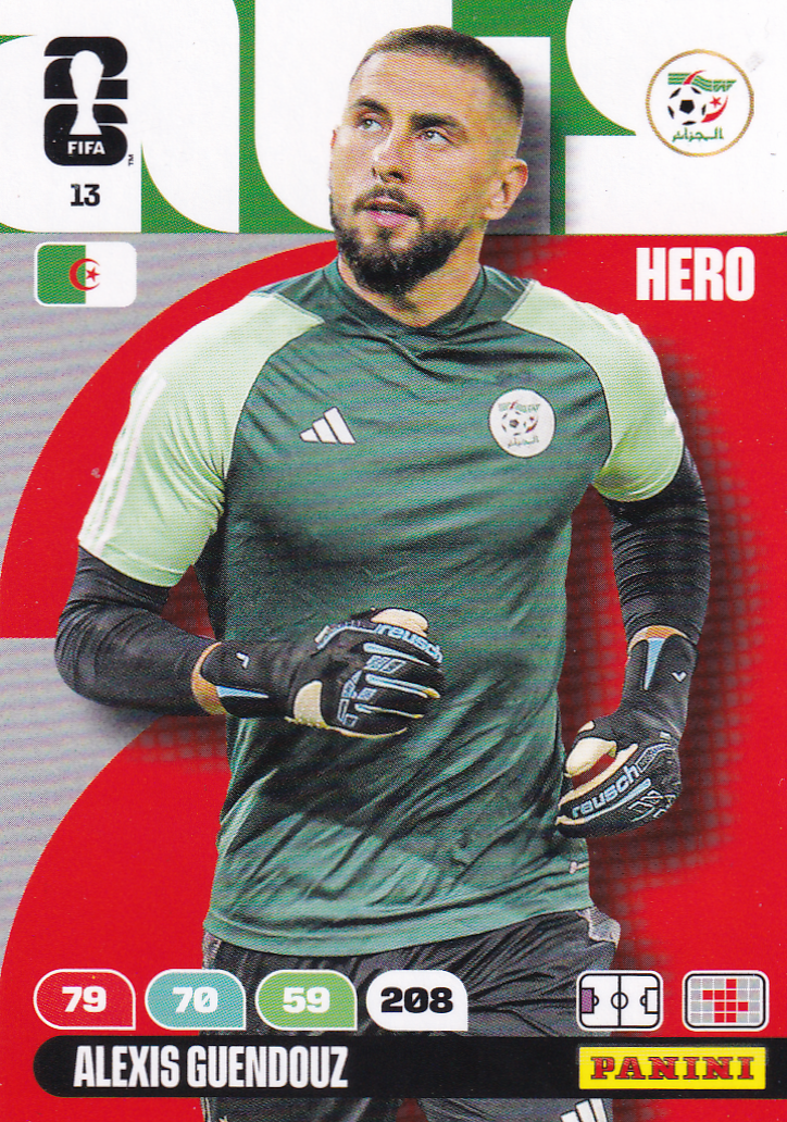 Alexis Guendouz - Algerien - Panini WM 2026 - Hero - Nr. 13