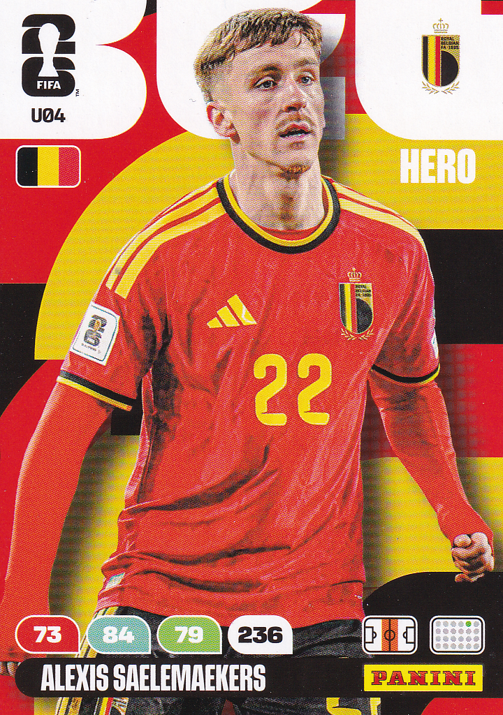 Alexis Saelemaekers - Belgien - Panini WM 2026 - Hero - Update - Nr. U04