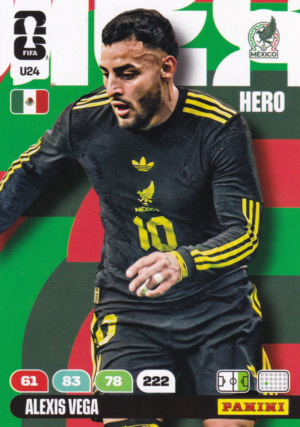Alexis Vega - Mexico - Panini WM 2026 - Hero Update - Nr. U24