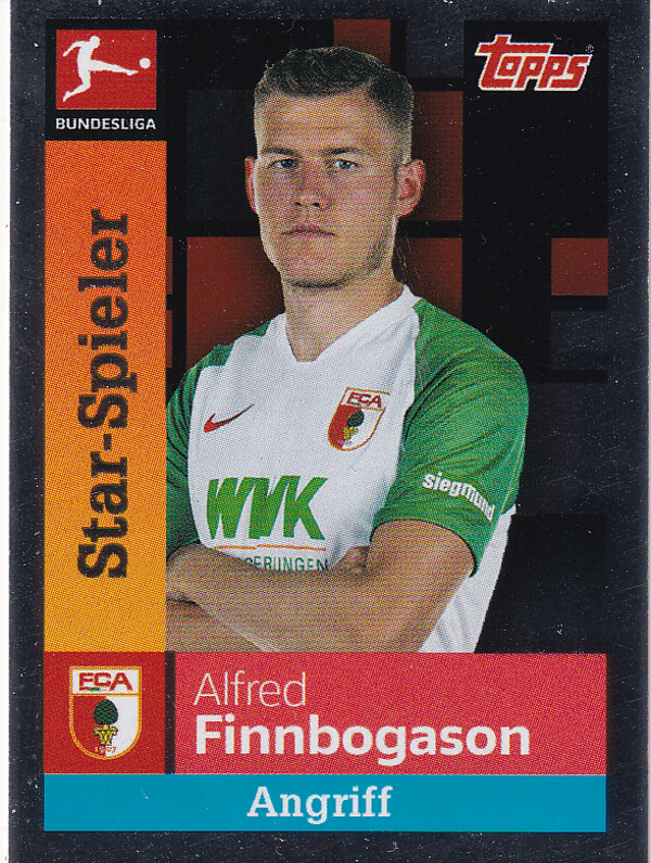 Alfred Finnbogason - FC Augsburg - Topps Bundesliga 2019 - Star-Spieler - Nr. 18