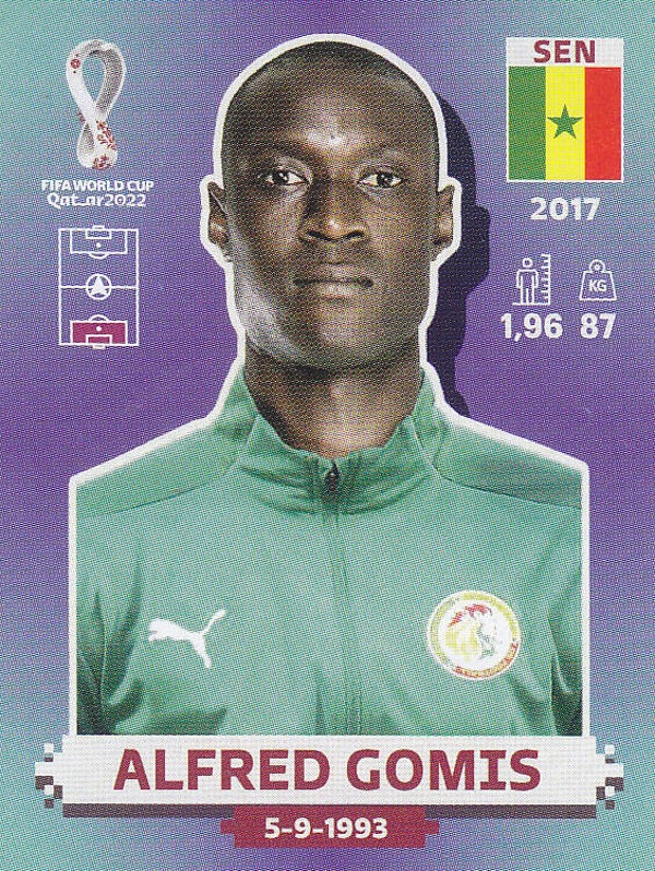 Alfred Gomis / Senegal / Panini WM 2022 / Basis Bild / Nr. SEN4