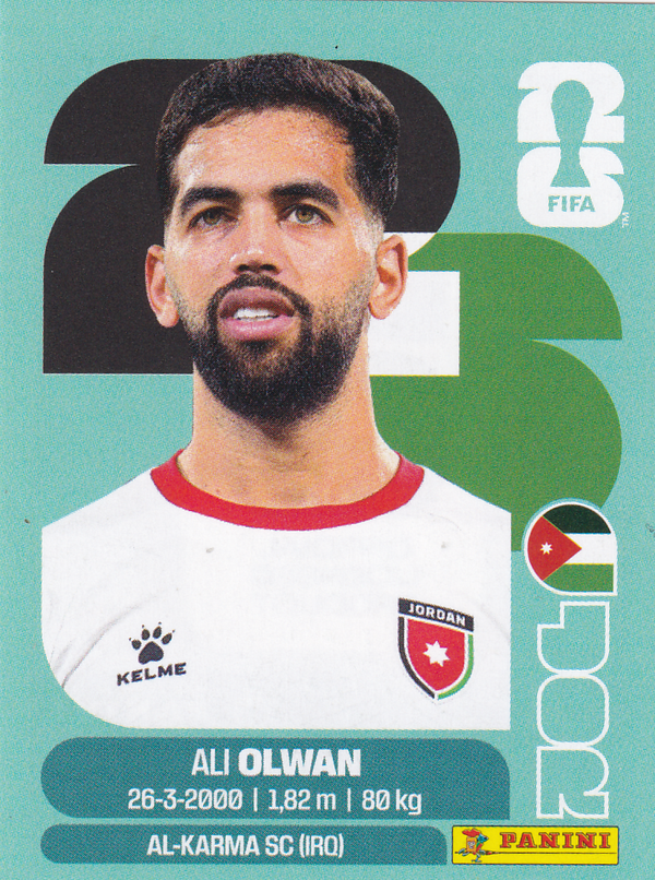Ali Olwan - Jordanien - Panini WM 2026 - Basis Bild - JOR18
