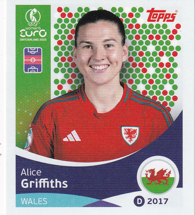 Alice Griffiths - Wales - Topps Frauen EM 2025 - Basis Bild - Nr. 279