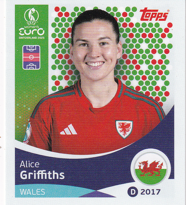 Alice Griffiths - Wales - Topps Frauen EM 2025 - Basis Bild - Nr. 279