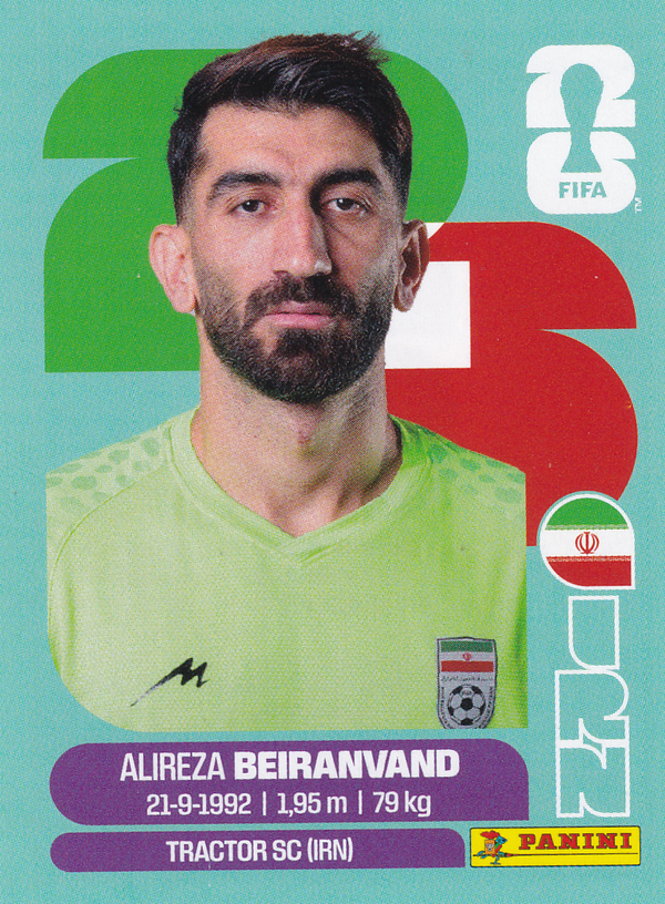 Alireza Beiranvand - Iran - Panini WM 2026 - Basis Bild - IRN2