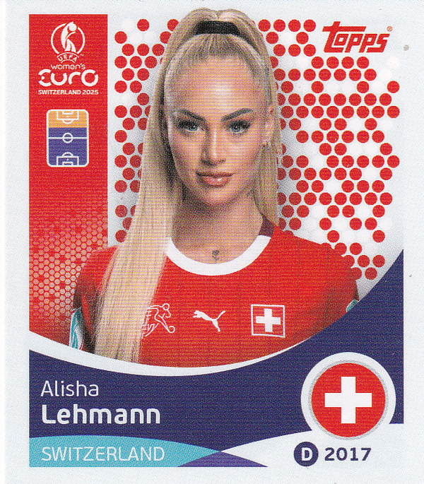 Alisha Lehmann - Schweiz - Topps Frauen EM 2025 - Basis Bild - Nr. 42