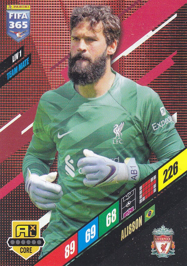 Alisson - FC Liverpool - Panini Fifa 365 Jahr 2024 - Team Mate Icon Core - Nr.  LIV 1