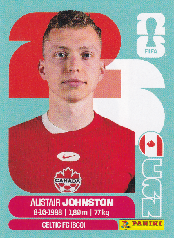 Alistair Johnston - Canada - Panini WM 2026 - Basis Bild - CAN4