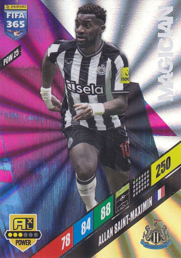 Allan Saint-Maximin / Newcastle United / Panini Fifa 365 Jahr 2024 / Magician / Nr. POW 25