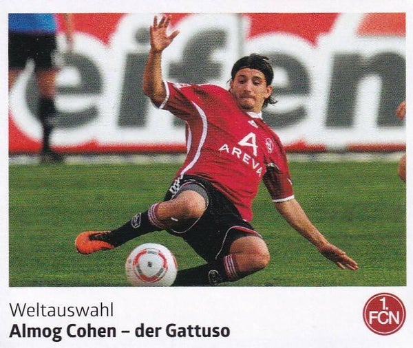 Almog Cohen der Gattuso - Panini 125 Jahre 1.FC Nürnberg - Weltauswahl - Nr. 240