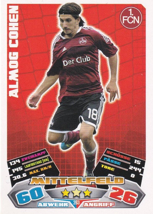 Almog Cohen - 1.FC Nürnberg - Topps Match Attax 2012 - Basis Karte - Nr. 263