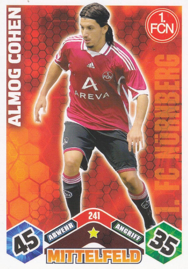 Almog Cohen / 1.FC Nürnberg / Topps Match Attax 2010 / Basis Karte / Nr. 241