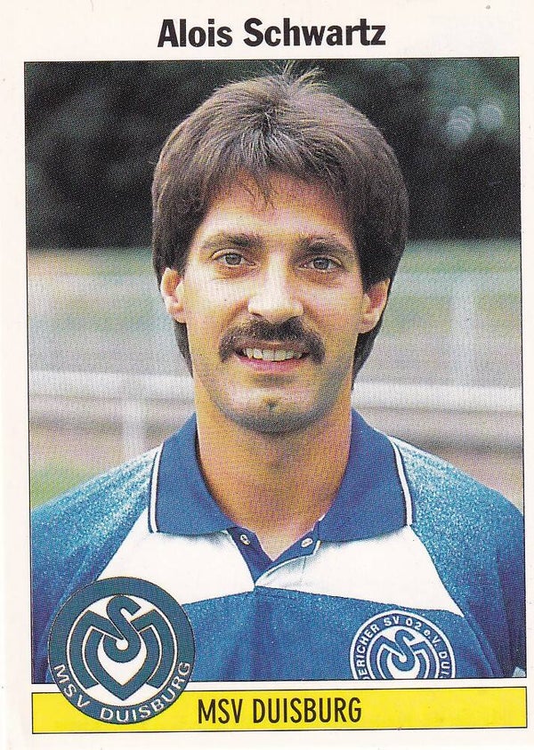 Alois Schwartz / MSV Duisburg / Panini Bundesliga 1995 / Basis Bild / Nr. 138