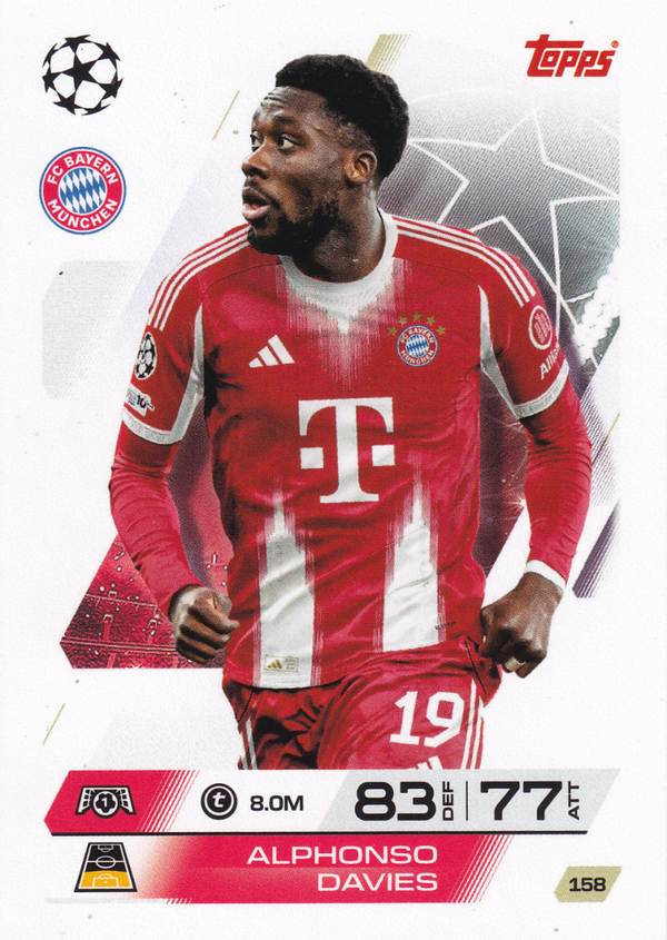 Alphonso Davies - FC Bayern München - Topps Champions League 2025 - Basis Karte - Nr. 158