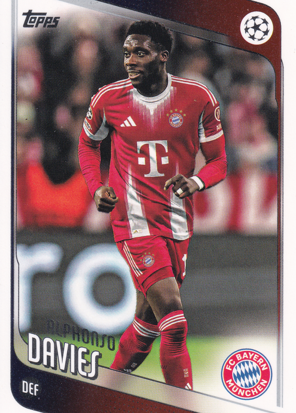 Alphonso Davies - FC Bayern München - Topps Uefa Clubwettbewerb 2025 - Basis Karte - Nr. 90