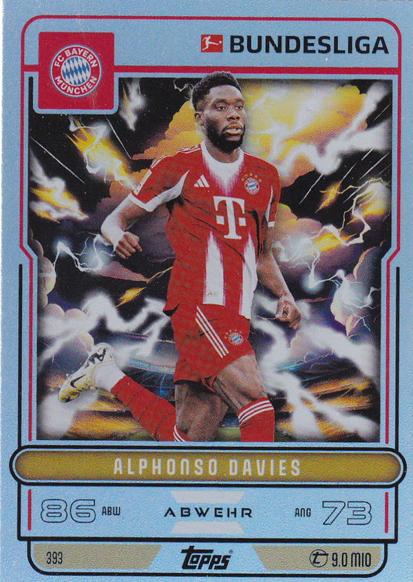 Alphonso Davies - FC Bayern München - Topps Match Attax 2025 - Lightning - Nr. 393