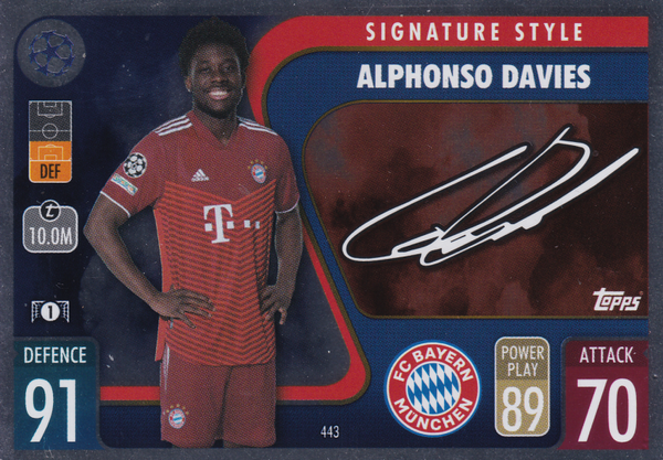 Alphonso Davies - FC Bayern München - Topps Champions League 2021 - Signature Style - Nr.443