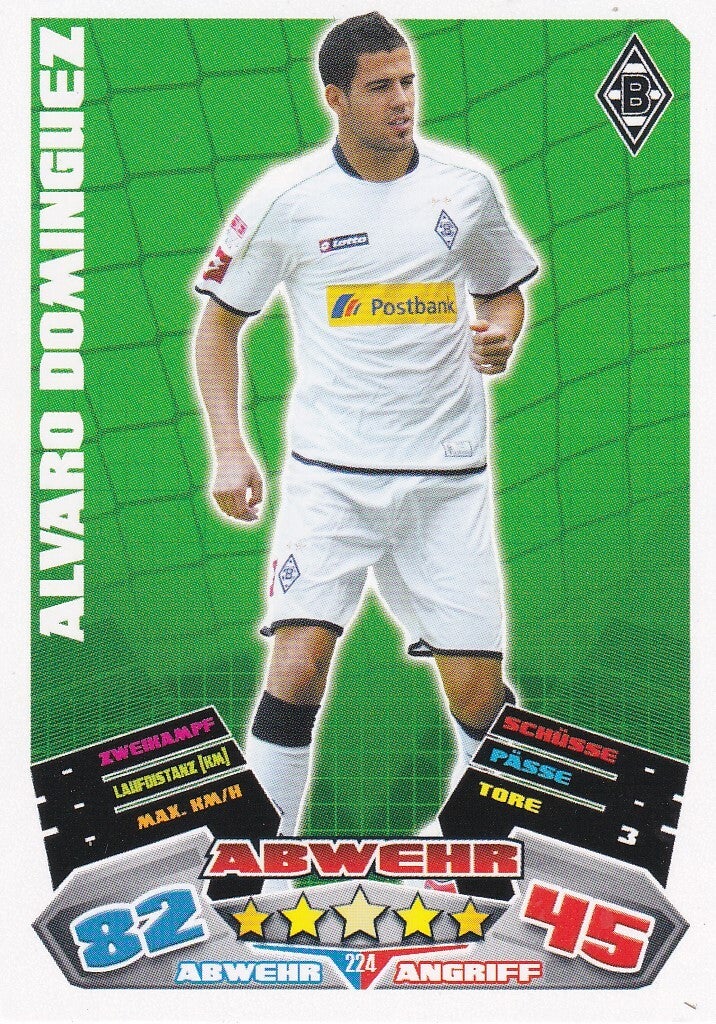Alvaro Dominguez / Borussia Mönchengladbach / Topps Match Attax 2012 / Basis Karte / Nr. 224