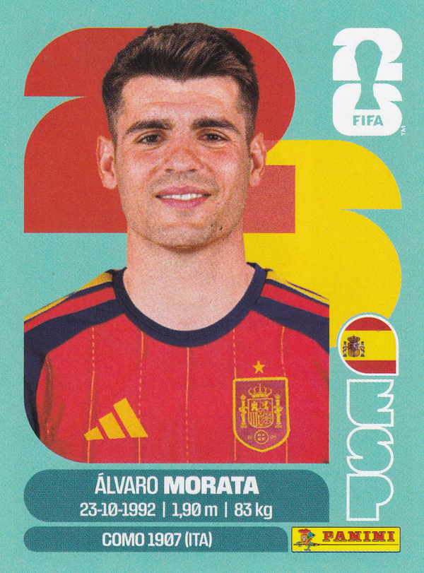 Alvaro Morata - Spanien - Panini WM 2026 - Basis Bild - ESP19
