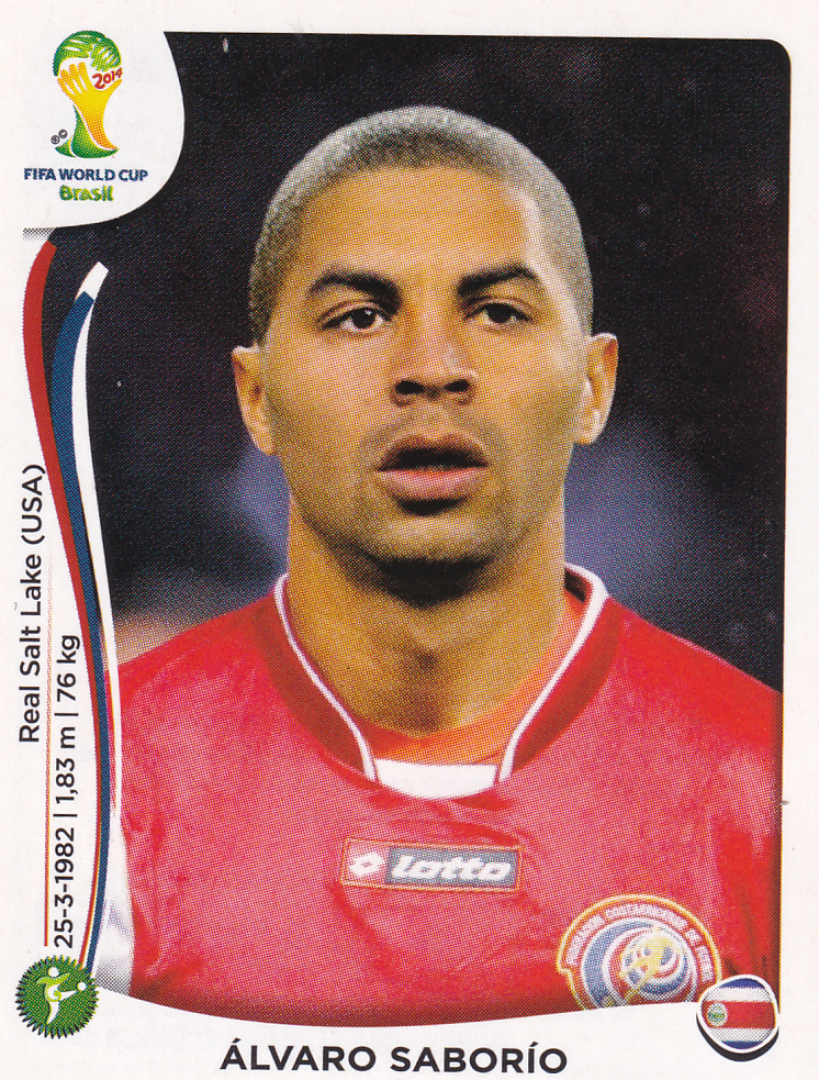Alvaro Saborio - Costa Rica - Panini WM 2014 - Basis Bild - Nr. 297