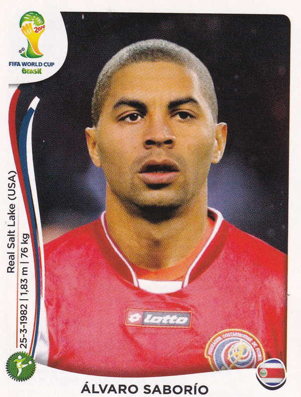 Alvaro Saborio - Costa Rica - Panini WM 2014 - Basis Bild - Nr. 297