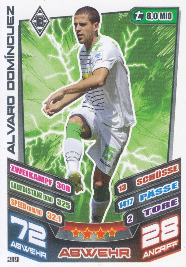 Alvaro Dominguez / Borussia Mönchengladbach / Topps Match Attax 2013 / Basis Karte / Nr. 219