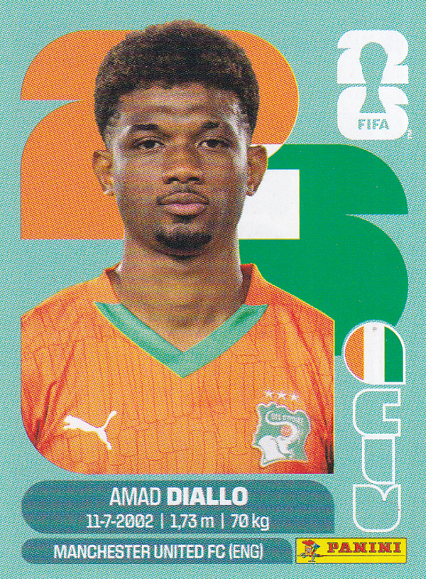 Amad Diallo - Elfenbeinküste - Panini WM 2026 - Basis Bild - CIV15