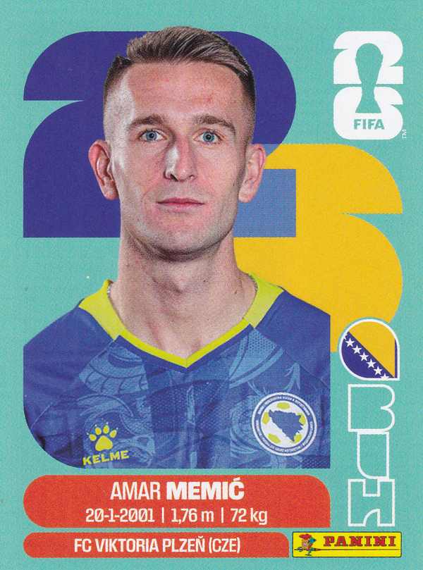 Amar Memic - Bosnien Herzegowina - Panini WM 2026 - Basis Bild - BIH16