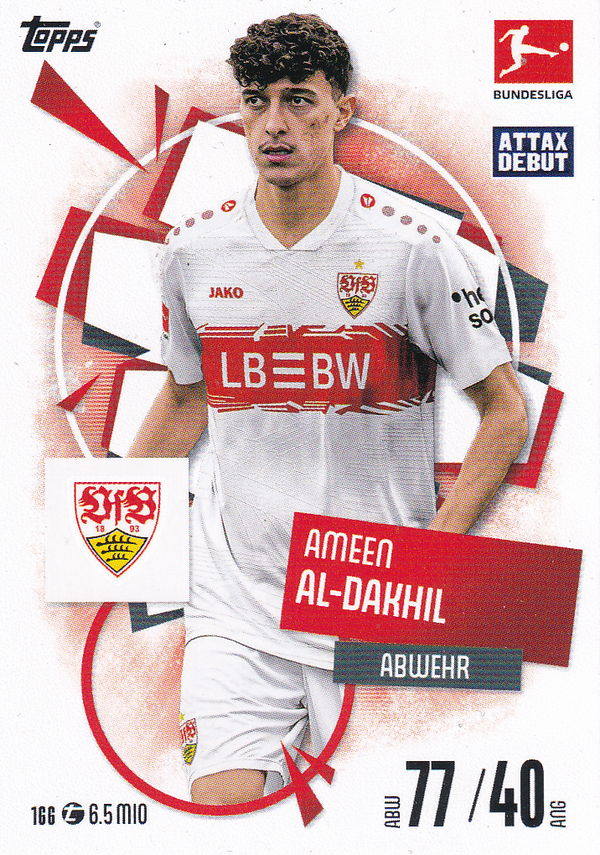 Ameen Al-Dakhil - VFB Stuttgart - Topps Match Attax 2025 - Attax Debüt - Nr. 166