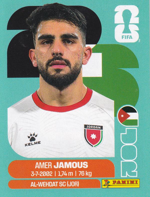 Amer Jamous - Jordanien - Panini WM 2026 - Basis Bild - JOR14