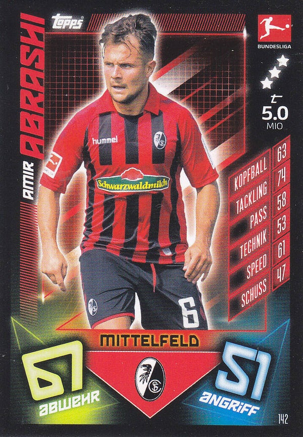 Amir Abrashi / SC Freiburg / Topps Match Attax 2019 / Basis Karte / Nr. 142