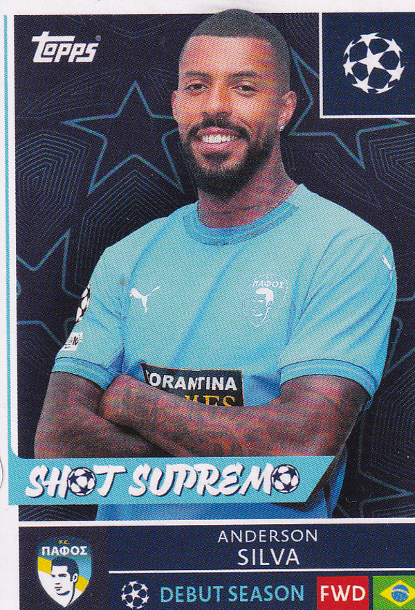 Anderson Silva - FC Paphos - Topps Champions League 2025 - Basis Bild - Nr. 539