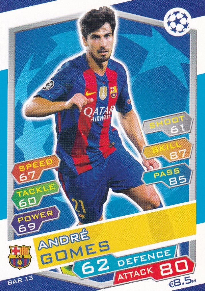 Andre Gomes - FC Barcelona - Topps Champions League 2016 - Basis Karte - Nr. BAR 13