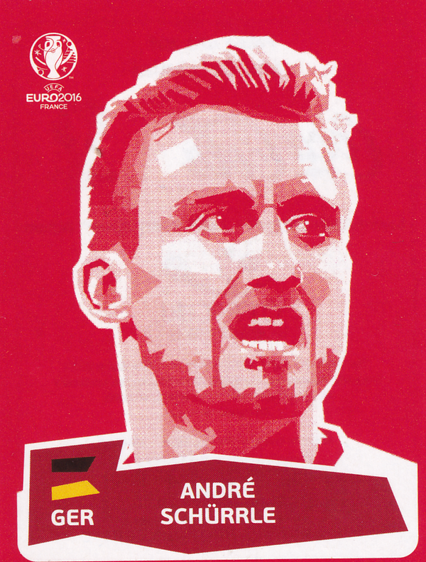 Andre Schürrle - Deutschland - Panini EM 2016 - Coka Cola Sticker