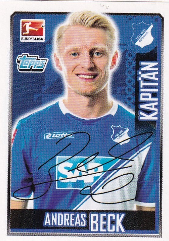 Andreas Beck / TSG 1899 Hoffenheim / Topps Bundesliga 2014 / Kapitän / Nr. 131