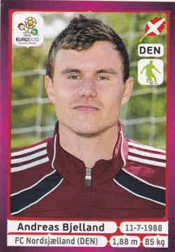 Andreas Bjelland - Dänemark - Panini EM 2012 - Basis Bild - Nr. 205