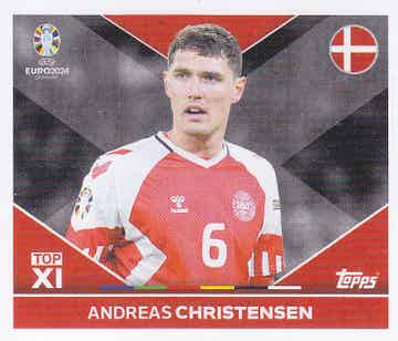 Andreas Christensen / Dänemark / Topps EM 2024 / Top XI / Nr. DEN TOP 1