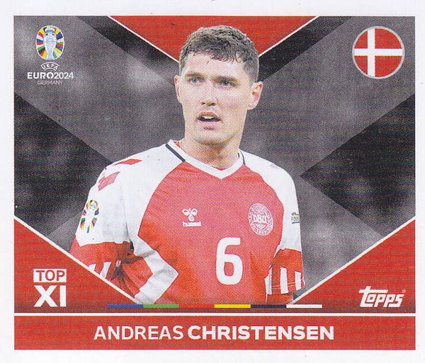 Andreas Christensen / Dänemark / Topps EM 2024 / Top XI / Nr. DEN TOP 1