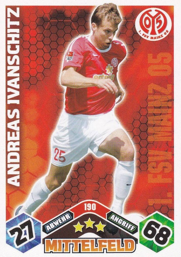 Andreas Ivanschitz / 1..FSV Mainz 05 / Topps Match Attax 2010 / Basis Karte / Nr. 190