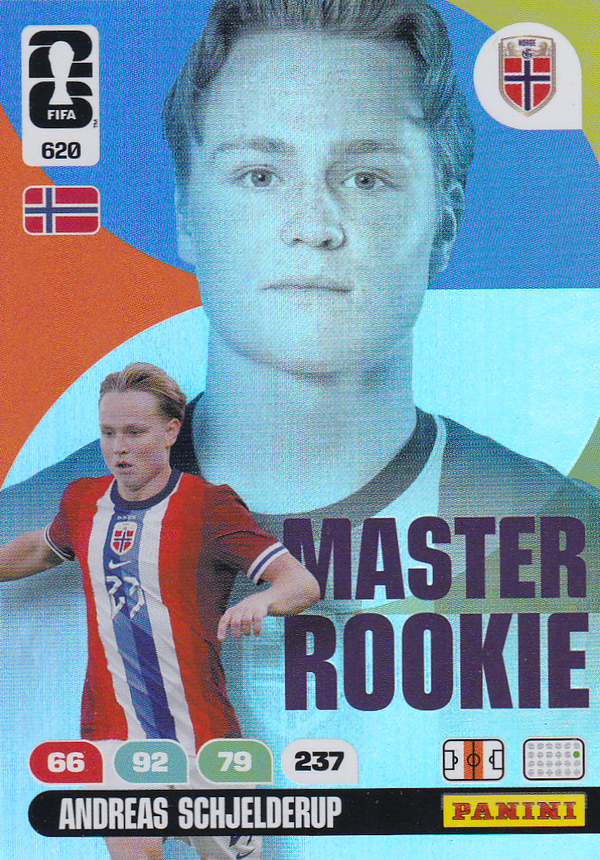 Andreas Schjelderup - Norwegen - Panini WM 2026 - Master Rookie - Nr. 620