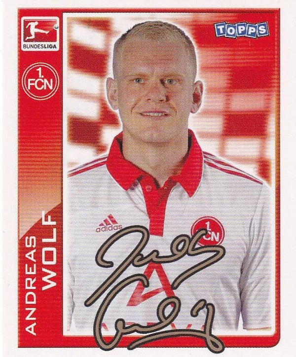 Andreas Wolf / 1.FC Nürnberg / Topps Bundesliga 2010 / Basis Bild / Nr. 323