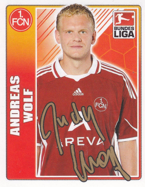 Andreas Wolf / 1.FC Nürnberg / Topps Bundesliga 2009 / Basis Bild / Nr. 338