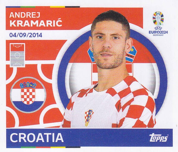Andrej Kramaric / Kroatien / Topps EM 2024 / Basis Bild / Nr. CRO 20