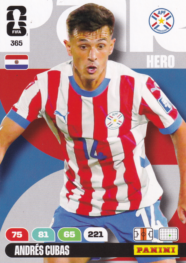 Andres Cubas - Paraquay - Panini WM 2026 - Hero - Nr. 365