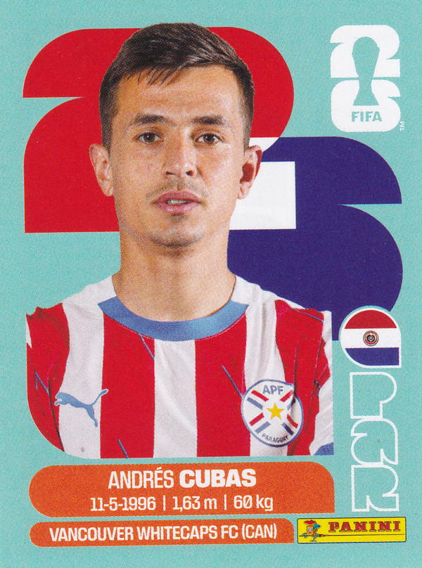 Andres Cubas - Paraquay - Panini WM 2026 - Basis Bild - PAR12