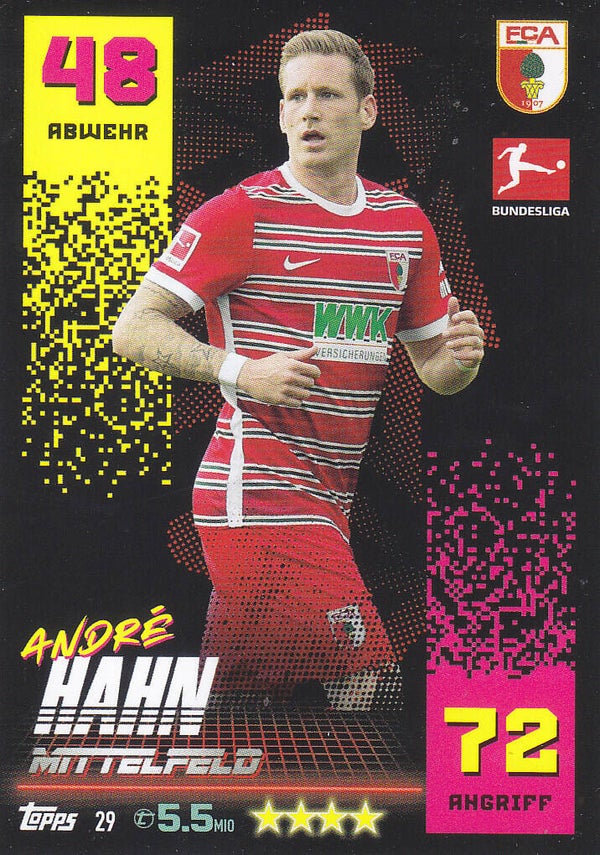 Andre Hahn FC Augsburg Basis Karte Nr.29