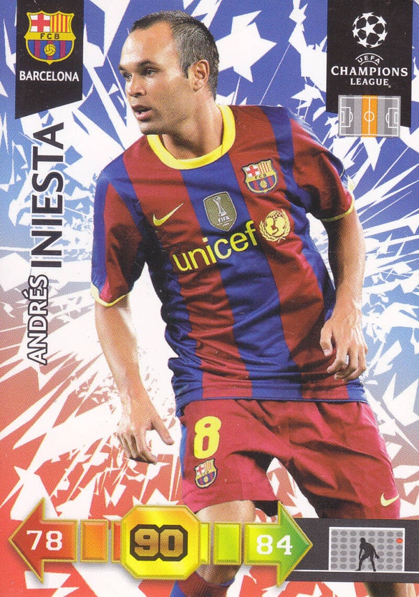 Andres Iniesta / FC Barcelona / Panini Champions League 2010 / Basis Karte / Nr.24