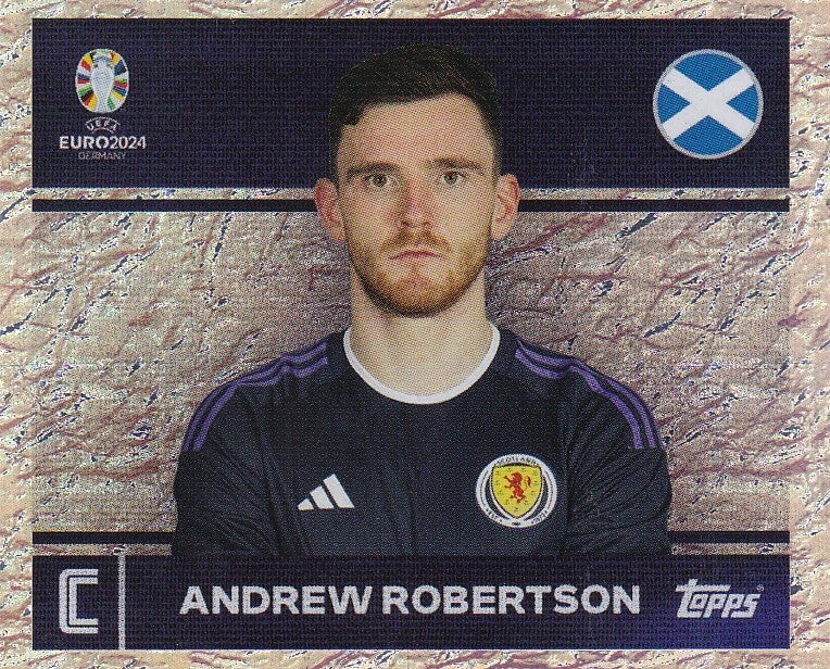 Andrew Robertson / Schottland / Topps EM 2024 / Captain Glitzer / Nr. SCO 2